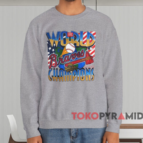 Atlanta Braves 1995 Champions Shirt Grey Sweatshirt Atlanta Braves 1995 Champions Shirt Grey Sweatshirt