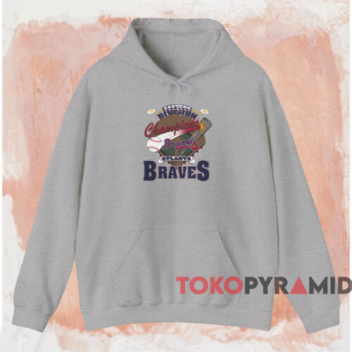Atlanta Braves 1995 Eastern Division Champions Shirt Grey Hoodie Atlanta Braves 1995 Eastern Division Champions Shirt Grey Hoodie