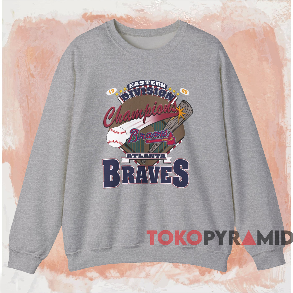 Atlanta Braves 1995 Eastern Division Champions Shirt Grey Sweatshirt Atlanta Braves 1995 Eastern Division Champions Shirt Grey Sweatshirt