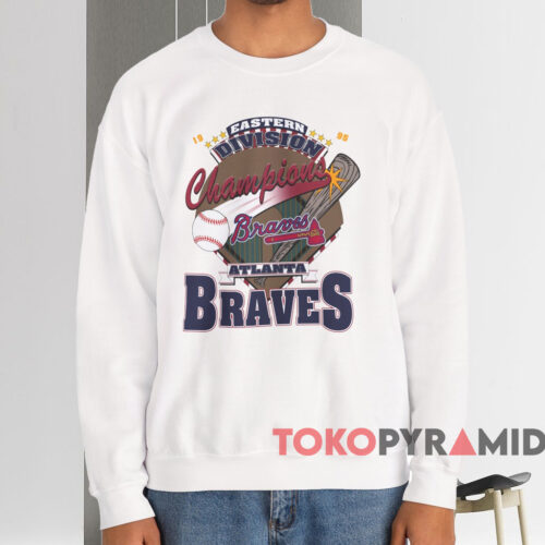 Atlanta Braves 1995 Eastern Division Champions Shirt White Sweatshirt Atlanta Braves 1995 Eastern Division Champions Shirt White Sweatshirt