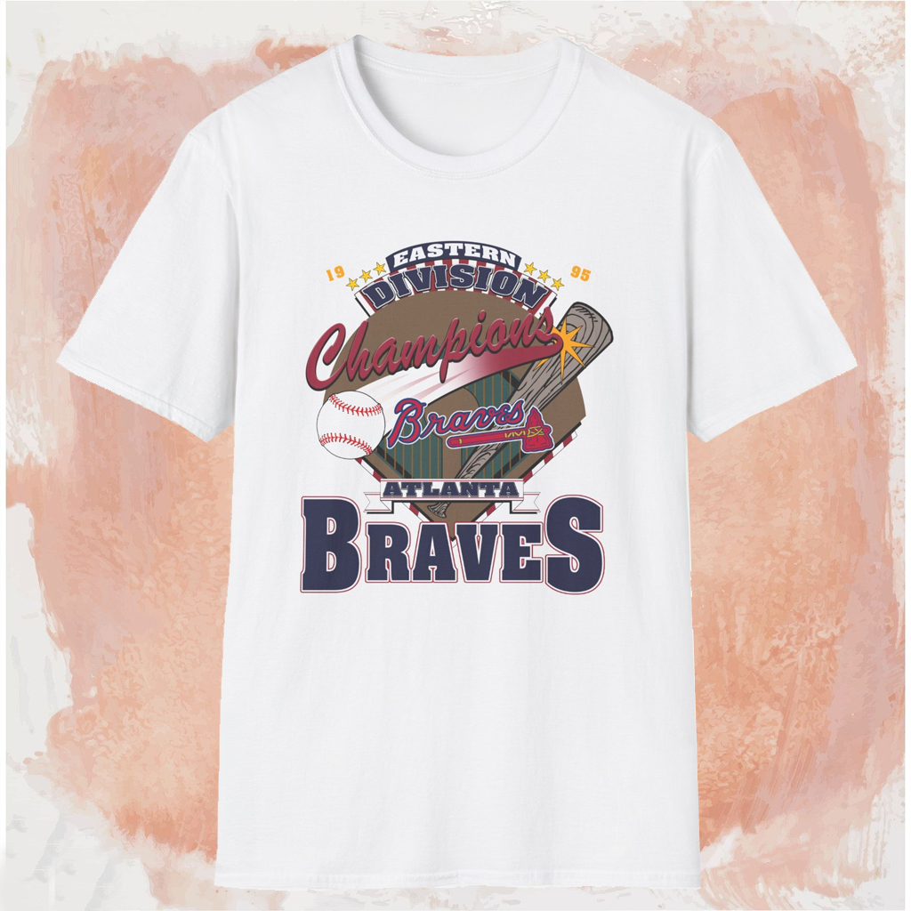 Atlanta Braves 1995 Eastern Division Champions Shirt White T shirt Atlanta Braves 1995 Eastern Division Champions Shirt White T shirt