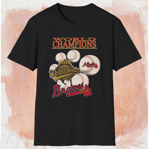 Atlanta Braves 1995 World Champions Shirt Black T shirt Atlanta Braves 1995 World Champions Shirt Black T shirt