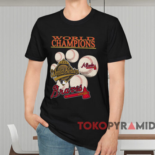 Atlanta Braves 1995 World Champions Shirt Black T shirt Atlanta Braves 1995 World Champions Shirt Black T shirt