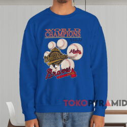 Atlanta Braves 1995 World Champions Shirt 3 Atlanta Braves 1995 World Champions Shirt Blue Sweatshrit