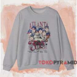 Atlanta Braves 1995 World Series Champions Caricature Shirt 4 Atlanta Braves 1995 World Series Champions Caricature Shirt Grey Sweatshirt