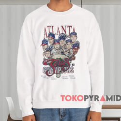 Atlanta Braves 1995 World Series Champions Caricature Shirt 3 Atlanta Braves 1995 World Series Champions Caricature Shirt White Sweatshirt