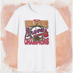 Atlanta Braves 1995 World Series Champions Shirt White T shirt