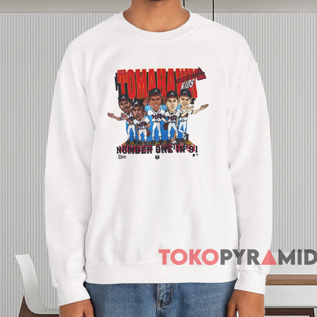 Atlanta Braves The Tomahawk Number One In 91 Shirt White Sweatshirt Atlanta Braves The Tomahawk Number One In 91 Shirt White Sweatshirt
