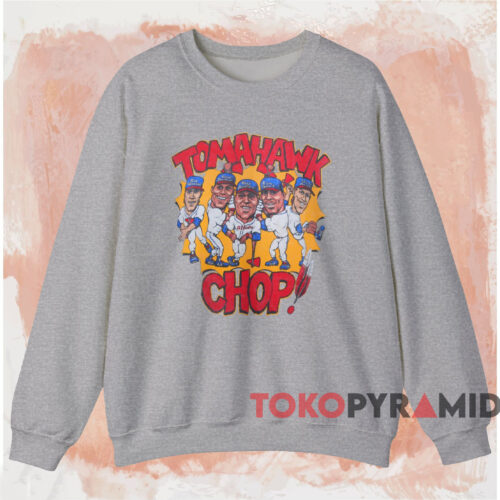 Atlanta Braves Tomahawk Chop Caricature Shirt Grey Sweatshirt Atlanta Braves Tomahawk Chop Caricature Shirt Grey Sweatshirt