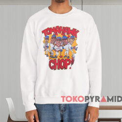 Atlanta Braves Tomahawk Chop Caricature Shirt 4 Atlanta Braves Tomahawk Chop Caricature Shirt White Sweatshirt