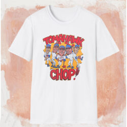 Atlanta Braves Tomahawk Chop Caricature Shirt White T shirt