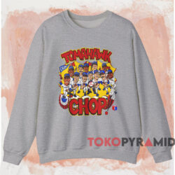 Atlanta Braves Tomahawk Chop Shirt Grey Sweatshirt