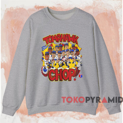 Atlanta Braves Tomahawk Chop Shirt Grey Sweatshirt
