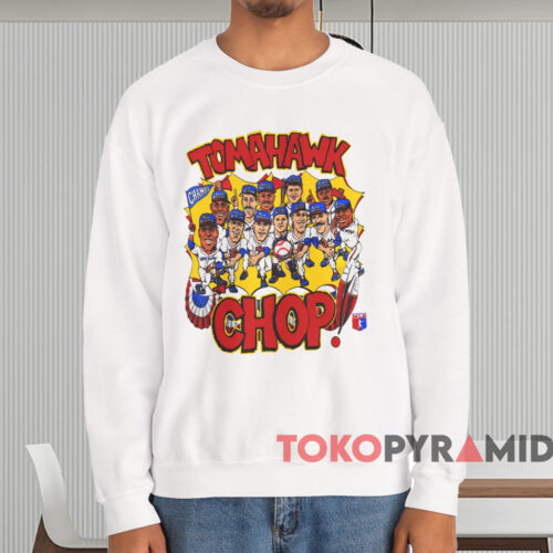 Atlanta Braves Tomahawk Chop Shirt White Sweatshirt