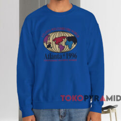 Atlanta Welcomes The World 1996 Olympic T-shirt 3 Atlanta Welcomes The World 1996 Olympic T shirt Blue Sweatshirt