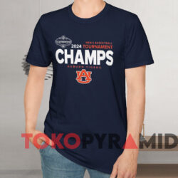 Auburn Basketball 2024 Sec Men's Basketball Tournament Champs Shirt Navy T shirt