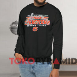 Auburn Tigers 2024 Sec Men’s Basketball Conference Tournament Champions Bracket Shirt Black Sweatshirt
