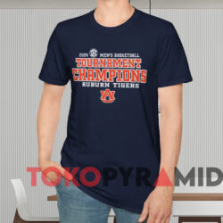 Auburn Tigers 2024 Sec Men’s Basketball Conference Tournament Champions Bracket Shirt Navy T shirt