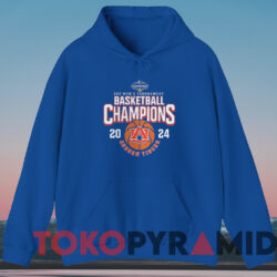Auburn Tigers 2024 Sec Men's Basketball Conference Tournament Champions Shirt Blue Hoodie