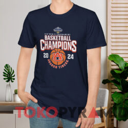 Auburn Tigers 2024 Sec Men's Basketball Conference Tournament Champions Shirt Navy T shirt