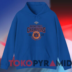 Auburn Tigers 2024 Sec Men's Tournament Basketball Champions Shirt Blue Hoodie
