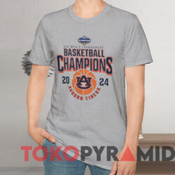 Auburn Tigers 2024 Sec Men's Tournament Basketball Champions Shirt Grey T shirt