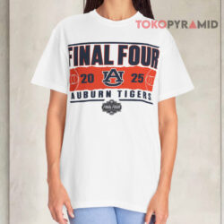Auburn Tigers 2025 Ncaa Basketball Final Four White T shirt