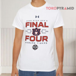 Auburn Tigers Under Armour 2025 Ncaa Basketball Tournament March Madness Final Four White T shirt