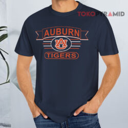 Auburn Tigers Vintage Logo Navy T shirt