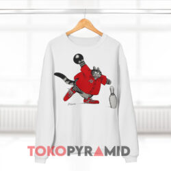 B Kliban Cat Bowling Shirt 2 B Kliban Cat Bowling White Sweatshirt