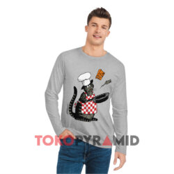 B Kliban Cat Chef Cooking Hawaii Shirt 3 B Kliban Cat Chef Cooking Hawaii Grey Long sleeved