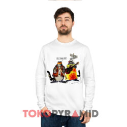 B Kliban Cat Haight Ashbury White Long sleeved