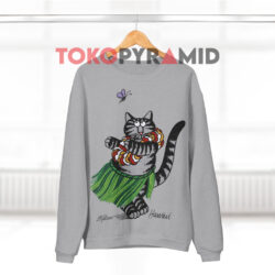 B Kliban Cat Hula Hawaii Grey Sweatshirt