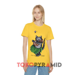 B Kliban Cat Hula Hawaii Yellow T shirt
