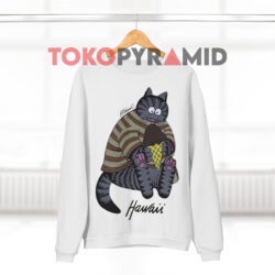 B Kliban Chocolate Dyed White Sweatshirt