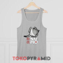 B Kliban Crazy Hawaii Sumo Cat Shirt 2 B Kliban Crazy Hawaii Sumo Cat Grey Tank Top