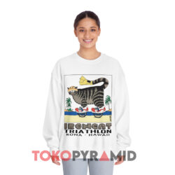 B Kliban Ironcat Triathlon Kona Hawaii Shirt 3 B Kliban Ironcat Triathlon Kona Hawaii White Sweatshirt