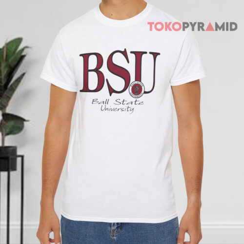 Ball State University Bsu Logo White T shirt