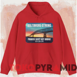 Baltimore Bridge Collapse Shirt Francis Scott Key Bridge Shirt Red Hoodie