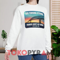 Baltimore Bridge Collapse Shirt Francis Scott Key Bridge Shirt White Sweatshirt