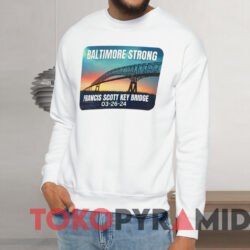 Baltimore Bridge Collapse Shirt Francis Scott Key Bridge Shirt White Sweatshirt
