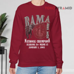 Bama Roll Tide 1993 National Champions Alabama Vs Miami Sweatshirt