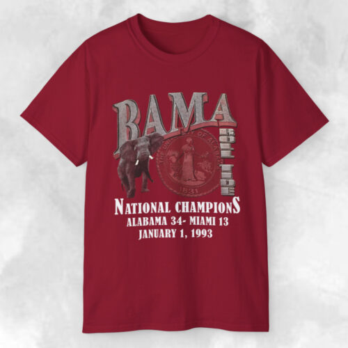 Bama Roll Tide 1993 National Champions Alabama Vs Miami T shirt
