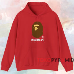 BAPE A Bathing Ape College Logo T-shirt 2 Bape A Bathing Ape College Logo T shirt Red Hoodie