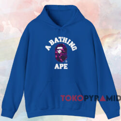BAPE A Bathing Ape Color Camo College T-shirt 2 Bape A Bathing Ape Color Camo College T shirt Blue Hoodie