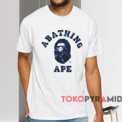 Bape A Bathing Ape Color Camo College T shirt White T shirt