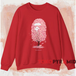 Bape A Bathing Ape Sakura Tree T-shirt 4 Bape A Bathing Ape Sakura Tree T shirt Red Sweatshirt