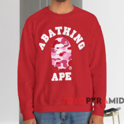 BAPE Abc Camo College T-shirt 4 Bape Abc Camo College T shirt Red Sweatshirt