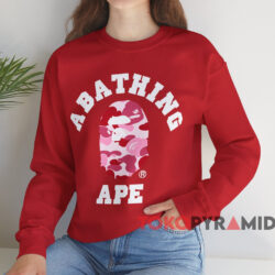 BAPE Abc Camo College T-shirt 3 Bape Abc Camo College T shirt Red Sweatshirt