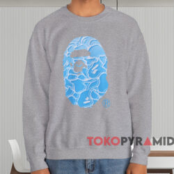 Bape Abc Sea Surface Camo Ape Head Shirt 4 Bape Abc Sea Surface Camo Ape Head Shirt Grey Sweatshirt